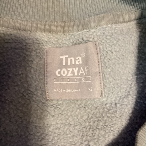 TNA Cozy AF pale blue crew sweatshirt - Picture 2 of 4